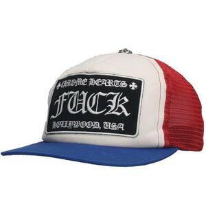 クロムハーツ Chrome Hearts TRUCKER CAP/トラッカーキャップ サイズ:ONE SIZE FUCKパッチクロスボール付メッシュ帽子 中古 OS06