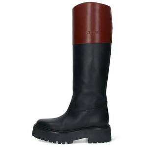 セリーヌ CELINE Bulky High Boots サイズ:38 バルキーレザーハイブーツ 中古 BS99