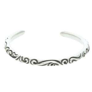 クロムハーツ Chrome Hearts BANGLE SCROLL/スクロールバンド シルバーブレスレット 中古 SS07