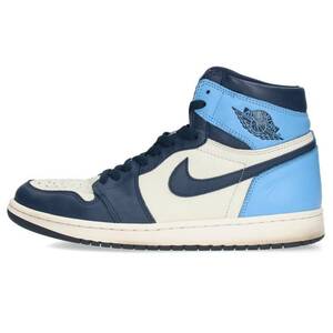 ナイキ NIKE AIR JORDAN 1 RETRO HIGH OG OBSIDIAN 555088-140 28cm エアジョーダン1レトロハイオージースニーカー 中古 BS99