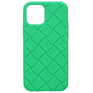 ボッテガヴェネタ BOTTEGA VENETA サイズ:iPhone12 グリーンシリコンアイフォンケーズ 中古 FK04