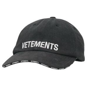 ヴェトモン VETEMENTS リーボック FQ4693 ロゴ刺繍ベースボールキャップ 中古 FK04