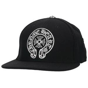 クロムハーツ Chrome Hearts TRUCKER CAP/トラッカーキャップ サイズ:7 1/2 ホースシュー刺繍クロスボール付ウール帽子 中古 NO05