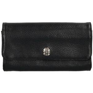 クロムハーツ Chrome Hearts JUDY/ジュディ クロスボールボタンレザーウォレット財布 中古 OS06