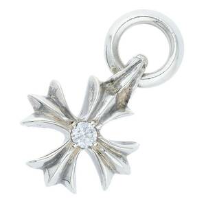 クロムハーツ Chrome Hearts CHARM CH PLUS/CHプラスチャーム 1ダイヤシルバーネックレストップ 中古 GZ11