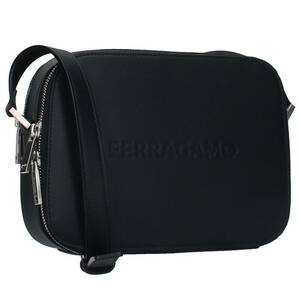 サルバトーレフェラガモ Salvatore Ferragamo 241465 769597 ロゴレザーショルダーバッグ 中古 BS99