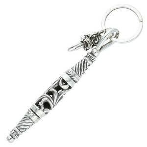  Chrome Hearts Chrome Hearts LG ROLLER&No5 DGGR/ Large roller #5daga- key ring silver key ring used SS07
