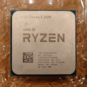 AMD CPU Ryzen 5 3600 + 純正ファン 元箱あり