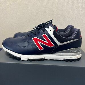 【新品同様】new balance GOLF ニューバランス MGS574NR スパイクレス 27.5cm Dワイズ ネイビー