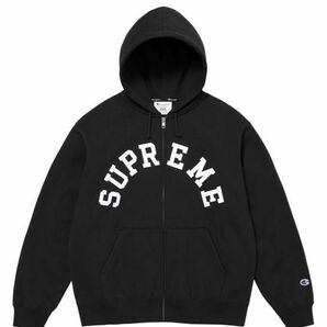 Supreme x Champion Zip Up Hooded Sweatshirt "Black" M