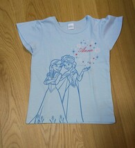 女の子 半袖Tシャツ ワンピース アナ雪 ディズニー エルサ 水色 3枚セット まとめ売１２０cm 140cm ６歳8歳１０歳 美品定価18000円レース_画像6