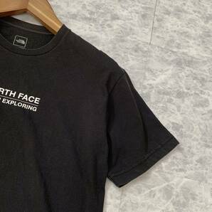 X ▼ 都会のアウトドアウェア '着心地抜群' The North Face ノースフェイス ストレッチ 半袖 ロゴプリント Tシャツ size:M メンズ BLKの画像3