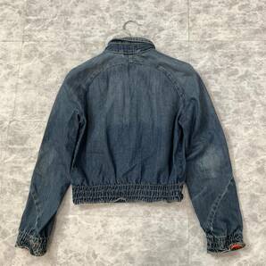 Q ▼ 都会のカジュアルウェア '着心地抜群' Levi's リーバイス エンジニアードジーンズ ジップアップ デニムジャケット 蛍光色 size:Mの画像7