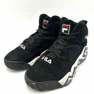 B ■ 洗礼されたデザイン '人気モデル' FILA フィラ HIGH CUT スニーカー 27cm 履き心地抜群 メンズ 紳士靴 シューズ 黒 1VB90140-014