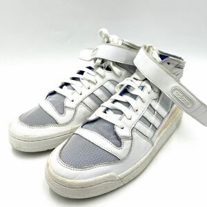 D ■ 10年製 '希少 入手困難' adidas originals アディダス FORUM MID BEACH フォーラム ニット ビーチHIGH CUT スニーカー 27cm G19040