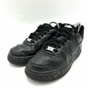 H ■ 22年製 '人気モデル' NIKE ナイキ AIR FORCE 1 '07 エアフォース LEATHER ローカット スニーカー 22.5cm レディース 靴 DD8959-001