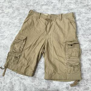 KK▼大きいサイズ '履き心地抜群' Abercrombie＆Fitch アバクロンビーアンドフィッチ コットン100% カーゴパンツ / ショートパンツ size:34