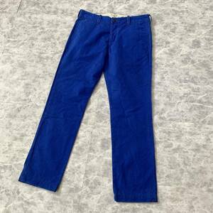 HH ▼ 都会のカジュアルウェア 'ボタンフライ' Abercrombie＆Fitch アバクロンビーアンドフィッチ チノパン ワークパンツ size:32 BLUE