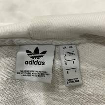 G ▼ 洗練されたデザイン!! 'ロゴプリント' adidas originals アディダスオリジナルス スウェット パーカ / フーディ size:L プルオーバー _画像6