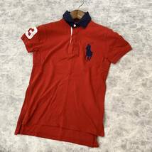 FF▼ ビンテージ / 着心地抜群!! 'ビッグポニー' Polo by Ralph Lauren ポロラルフローレン コットン100% 半袖 ポロシャツ XS メンズ RED_画像1