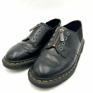  B ■ 極上レザー使用 '人気 イエローステッチ' Dr.Martens ドクターマーチン 本革 ZIP式 レザー シューズ UK4 23cm レディース 婦人靴