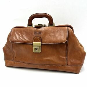 B # Italy made ' finest quality leather use ' Conte max Conte Max original leather key lock type handbag handbag bag tote bag gentleman bag Brown light brown group 