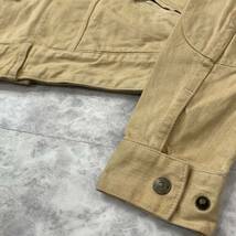 E ▼ 都会のカジュアルウェア '着心地抜群' Ralph Lauren ラルフローレン ダブルジップ コットン ジャケット size:7 レディース beige_画像5