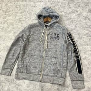 C ▼ 着心地抜群!! Abercrombie＆Fitch アバクロンビーアンドフィッチ 裏起毛 ジップアップ スウェット パーカ / フーディ L メンズ GLY