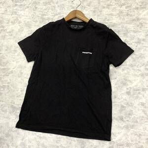 QQ ▼ 大きいサイズ!! '着心地抜群' patagonia パタゴニア ストレッチ素材 プリント 半袖 Tシャツ size:XL メンズ トップス BLK アウトドア