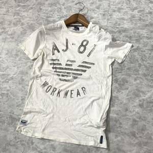 V ▼ 都会のカジュアルウェア '着心地抜群' ARMANI JEANS アルマーニ ジーンズ コットン100% 半袖 Tシャツ / カットソー size:M メンズ