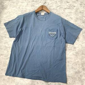 Z▼ 大きいサイズ 'Hanes beefy' Harley-Davidson ハーレーダビッドソン コットン100% 半袖 プリント Tシャツ / カットソー size:XL メンズ