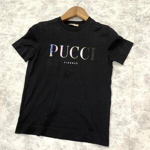 X ▼ 洗練されたデザイン!! 'イタリア製' Emilio Pucci エミリオプッチ コットン100% 半袖 プリント Tシャツ / カットソー S レディース