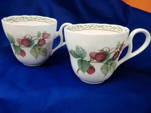 g_t X021 ☆Noritake ノリタケ ロイヤルオーチャード ROYAL ORCHARDプリマチャイナ Primachina カップ ペア洋食器 陶器☆