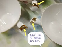 g_t X356 ☆NARUMI ナルミ CHINA チャイナ カップ＆ソーサー 6客 金彩 洋食器 陶器_画像5