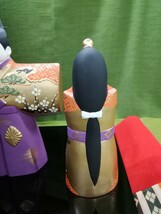 g_t X125 陶器製　雛人形 昭峰作　平安立雛人形　特大　サイズ高さ約22cm　仕様僅かな品物です。_画像6