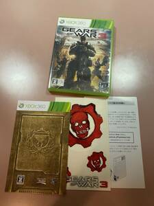 ステッカー付 Xbox360★ギアーズオブウォー３★used☆GoW 3☆import Japan