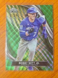 Topps Chrome Black 2024 BOBBY WITT JR. Green Refractor 7/99 ジャージナンバー