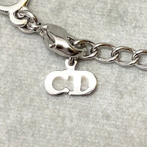 1円〜美品 Dior ディオール ネックレス CDロゴ チェーン シルバー レディースの画像4