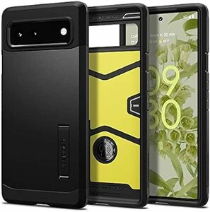 Spigen Pixel6 ケース 耐衝撃 スタンド機能 米軍MIL規格取得 三重構造 衝撃 吸収 タフ・アーマー ACS0344