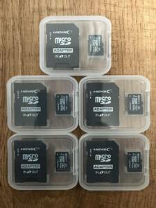 microSDカード 32GB［5枚セット] (SDカードとしても使用可能!)
