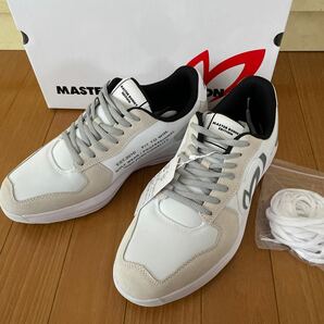 新品　MASTER BUNNY マスターバニー　ベロア×メッシュ　スパイクレス　ゴルフシューズ　ゴルフ　ユニセックス 白★25.5