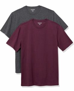 【2枚組】Tシャツ クルーネック スリムフィット 半袖 メンズ 夏 春 無地 半袖Tシャツ