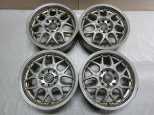 ☆KOSEI RT-MESH 15 x 6.5JJ オフセット+38 ハブ径73mm PCD100 / 114.3 x 4Hマルチ 8H コーセイ アールティーメッシュ 希少 中古☆