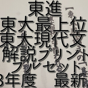 東進　23年度最新版　東大特進クラス　林修先生　通期　東大現代文　講義・解説プリントフルセット 駿台 鉄緑会 河合塾 Z会 京大 SEG 国語