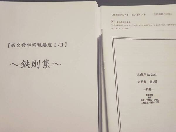 鉄緑会 高2数学実戦講座鉄則集 高2数学SAピンポイントワインポイント 高3数学SA定石集 おまけ 上位クラス Z会 東進 SEG 河合塾