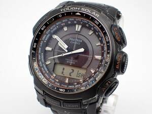 稼働品☆1円～☆CASIO カシオ ソーラー メンズ腕時計 PROTREK プロトレック PRW-5100YT 電波ソーラー マルチバンド6/95385