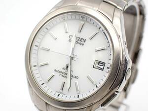 1000 иен ☆ ☆ Citizen Citizen Solar Men's Watch Attesa Atessa H410-T003786 Eco Drive Date Date/23487-1500-2