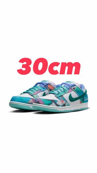 Futura × Nike SB Dunk Low "White and Geode Teal" 30cm 即日発送　新品未使用