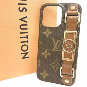 ルイヴィトン LOUIS VUITTON バンパー ドフィーヌ iPhone13Pro スマホケース M81214 モノグラム ゴールド金具 ロゴ金具 ブラウン 茶色 