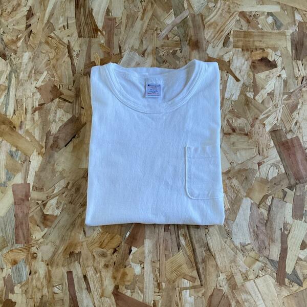 CHAMPION T1011 POCKET TEE M WHITE MADE IN USA チャンピオン　アメリカ製